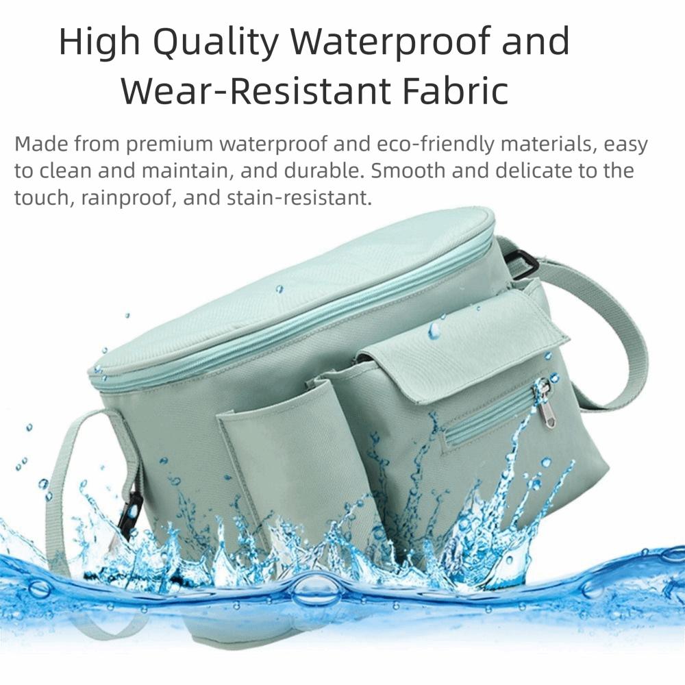 Large Capacity Baby Stroller Bag Multiple Pockets Oxford Cloth Baby Stroller Hanging Bag with Zipper Cartoon