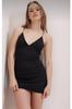 Women's Dress New Season Fashion Black Rope Strap Backless Mini Dress
