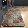 2pcs Printed Kitchen Carpet Rug Stain Resistant Non Slip Kitchen Floor Mat Carpets Soft Water Absorbent Entrance Door Mat