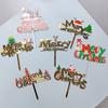 Merry Christmas Cake Toppers Acrylic Santa Claus Cake Topper Happy New Year Xmas Cake Decoration Christmas Party Supplies