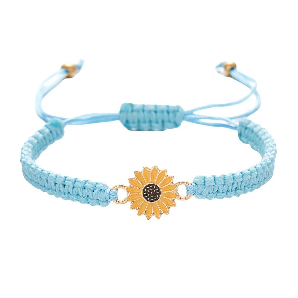 Bohemian Daisy Handwoven Wristband For Summer Travel And Giftgiving
