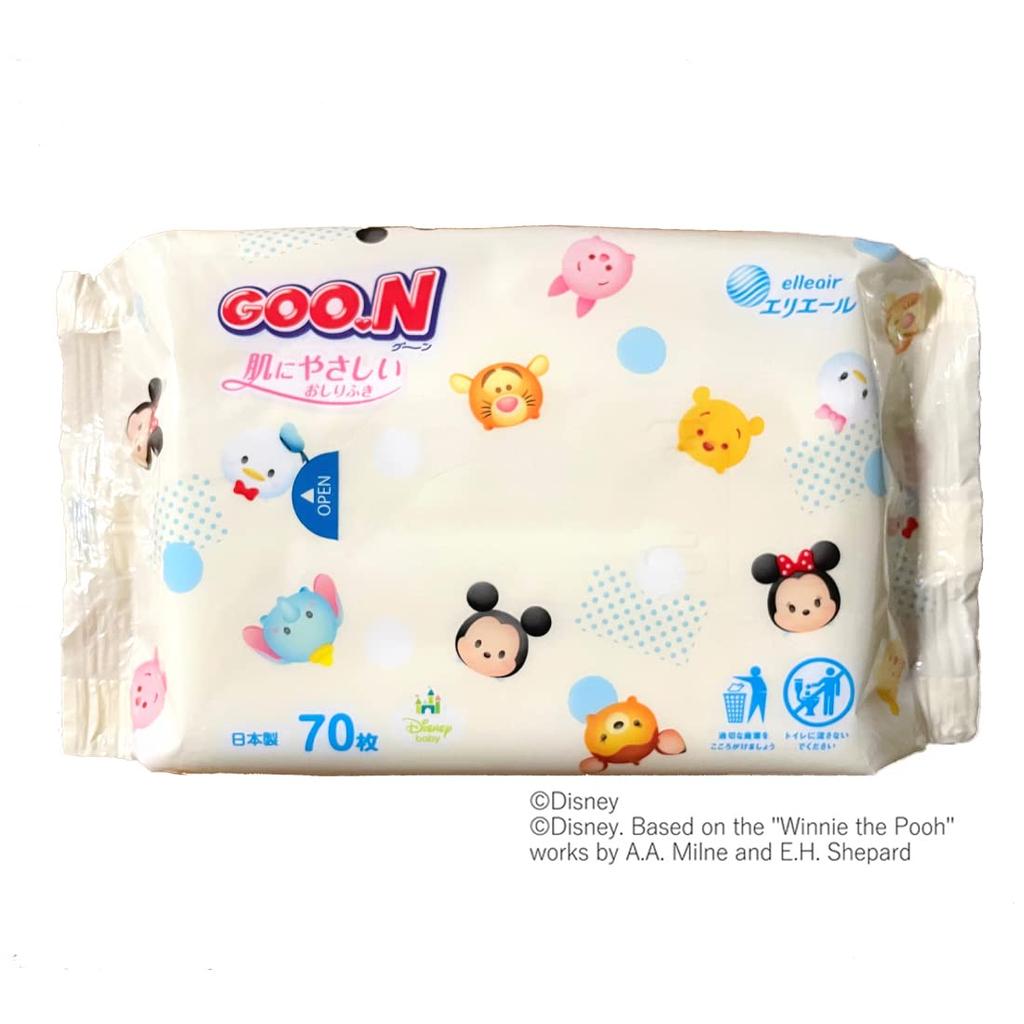 Детские влажные салфетки Baby Goon Tap Rich 1680 листов x 24 дюйма [Запасные салфетки] Не вызывают раздражения кожи (70 штуки) [Проданный случай]<Disney Design>
