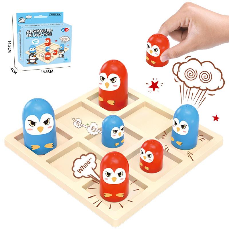 Мини Усовершенствованная Игра Крестики-Нолики Party Настольная Игра Головоломка Интерактивные Игры для Семейной Битвы Соревнования Настольные Игры Подарок на День Рождения