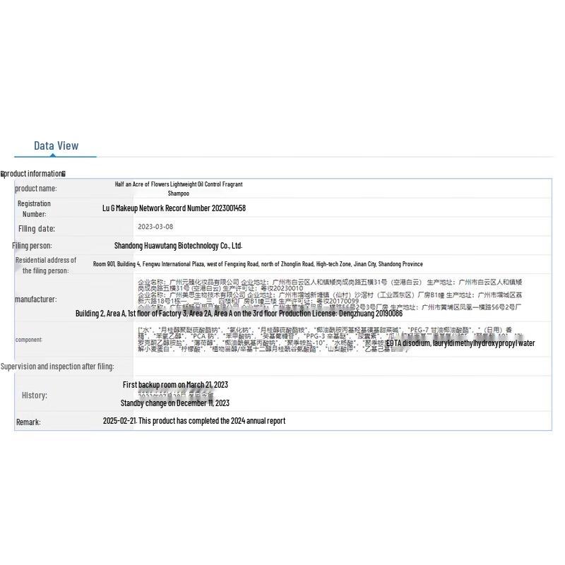 Ban Mu Hua Tian Oil Control Fragrance Shampoo