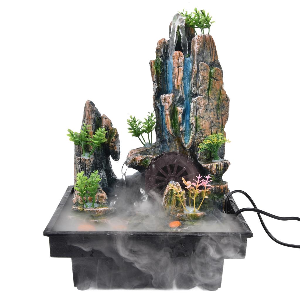 Смола настольный фонтан крытый водопад фонтан настольный рокарий Decoratops с распылителем для дома