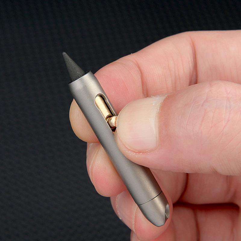 Вечный карандаш из титанового сплава, без чернил, вечный профессиональный карманный карандаш для письма, школьные принадлежности для дома, уникальный брелок