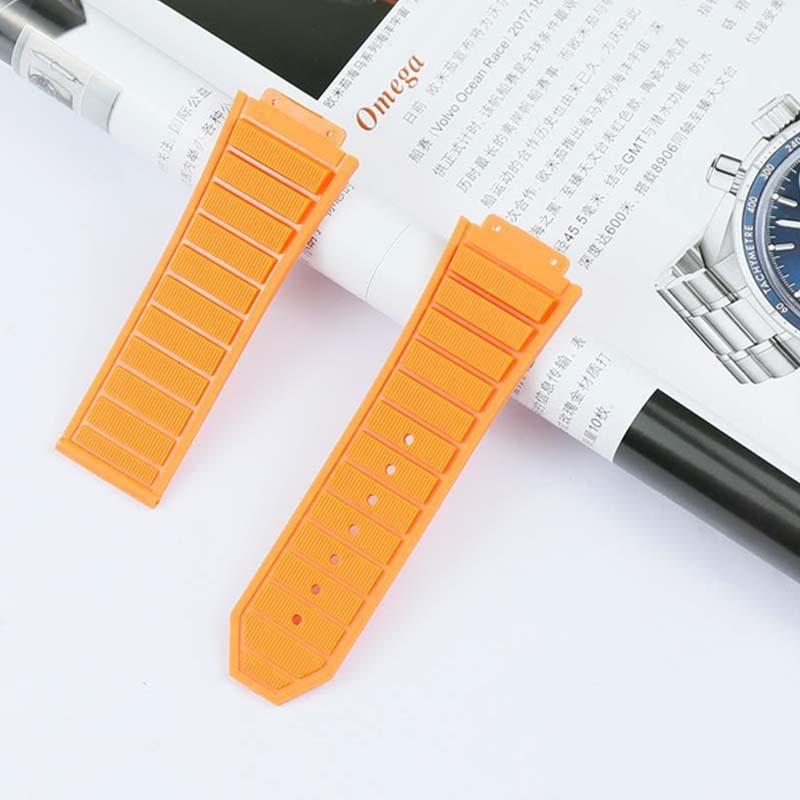 Мужской резиновый ремешок для серии HUBLOT Спортивный ремешок 19 мм*29 мм Женский силиконовый резиновый ремешок Складная застежка 24 мм Аксессуары для часов