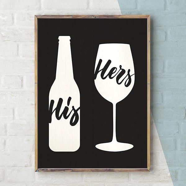 Nordic Decoration Home Dining Room Decor Minimalist Red Wine Beer Paintings On The Wall Posters and Peints No Frame