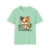Unisex Softstyle T-Shirt Calico Fur Real I’m Adorable Kitten Tee