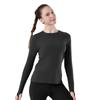 Karsaer Cooling Innerwear Sports Long Round Yoga Solid UV A0064 Women's T-Shirt, Sleeve, Sweat-Wicking, Quick-Drying, Neck, Top, Running, Training,