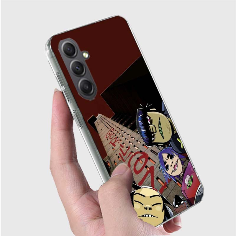 Чехол для телефона Gorillaz Anime для Samsung A16 A26 A36 A56 A17 A03S A04S A02S A05S A50S A30 A20 A70S A40 A21 Galaxy Note 20 10 9 8 Co