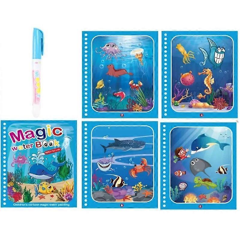 Drawing Coloring Pages for Kids Magic Water Book with Pencil 2 to 4 Year Old Kids Learn Education Smile