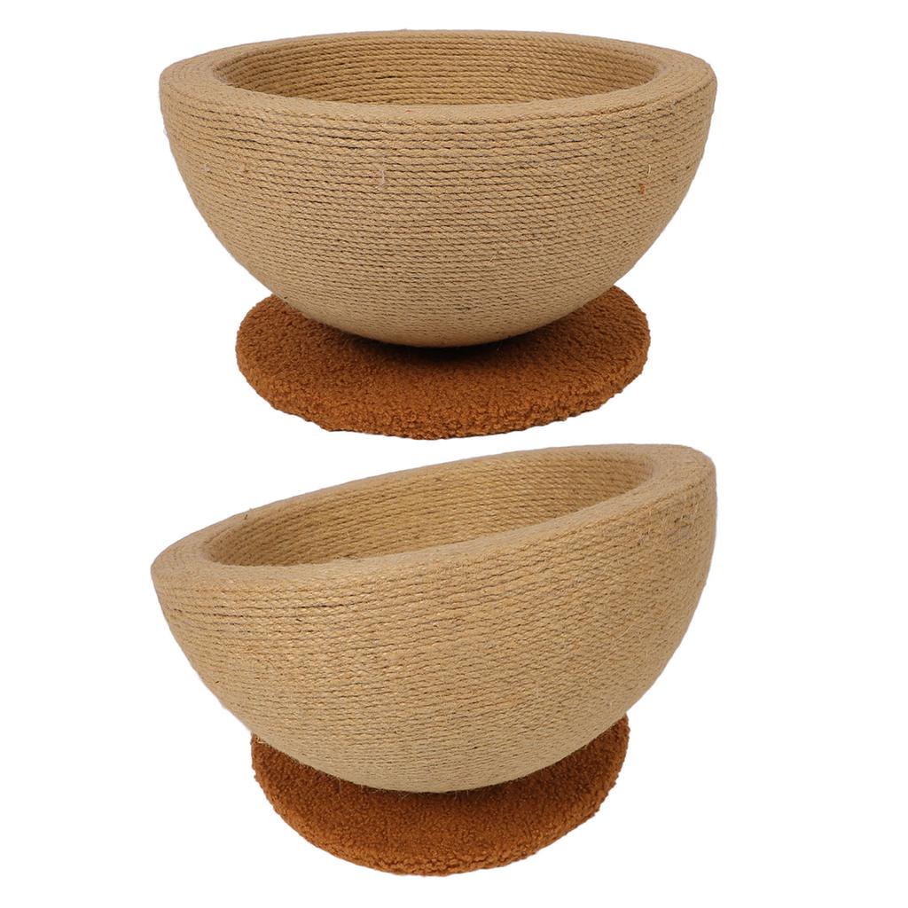 Cat Scratching Board Bowl Multifunction 2 In 1 Sisal Cat Scratcher Lounge Bed For Kitten