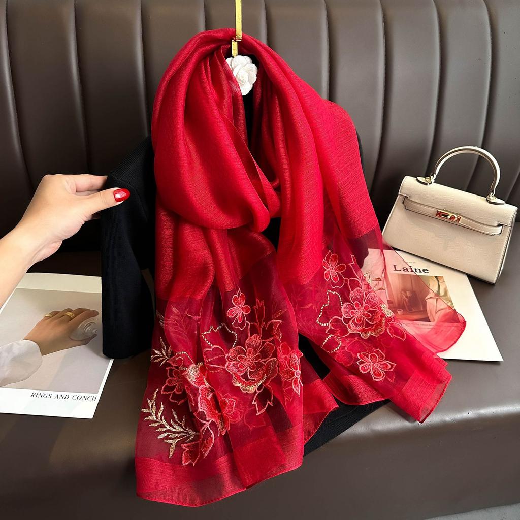 Роскошный бренд Однотонный шелковый шерстяной шарф Женские шали Шарфы Летний женский хиджаб Зимняя мода Теплая бандана Фуляр Пашмина Пончо
