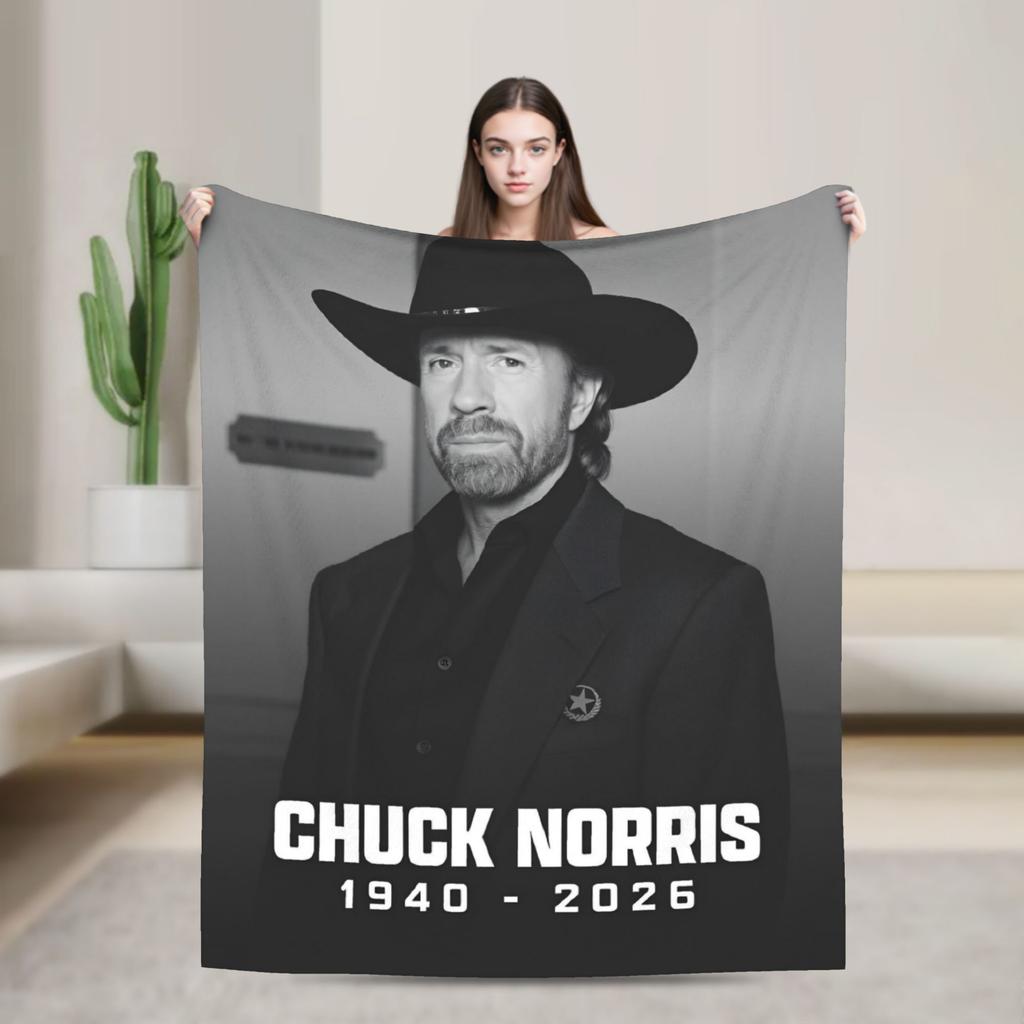 Norris Actor Vintage Poster Throw Blanket Soft Comfy Funny Blanket For Sofa Home Travel Flannel Bedspread Bed Cover