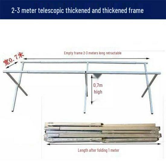 Foldable Night Market Shelf with Thick Bamboo Mat