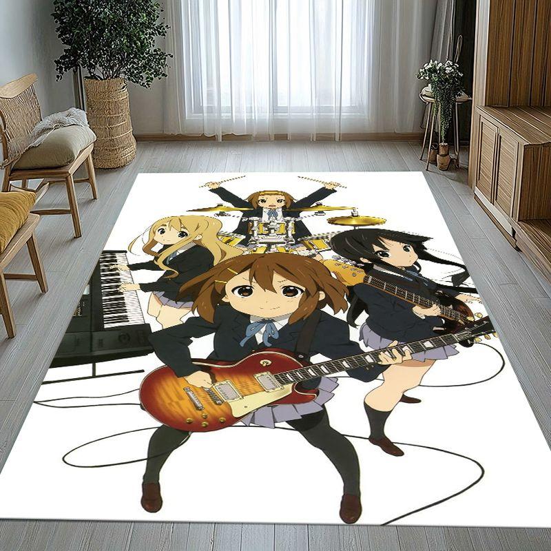 K-ON Cute Girl Hirasawa Yui Cartoon Living Room Non-Slip Area Rug Soft Carpet for Bedroom Kids Playroom Sofa,Home Decor Doormat