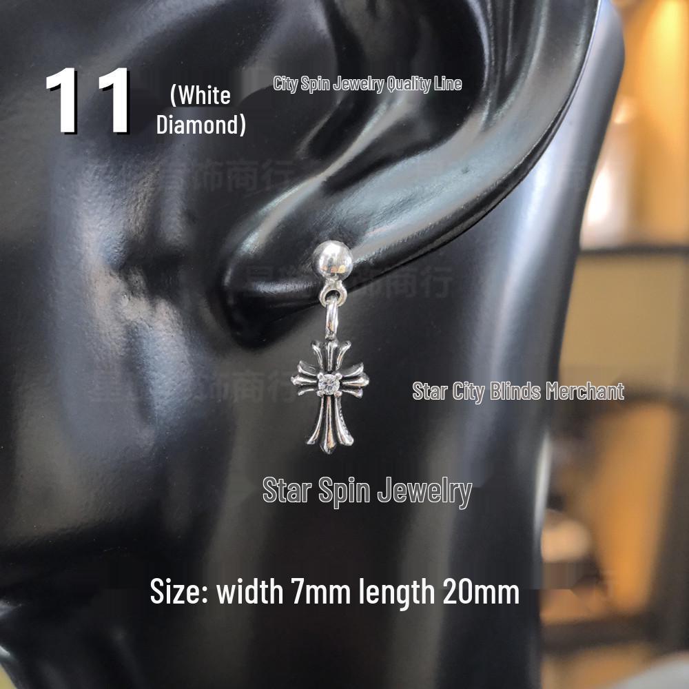 Новые висячие серьги G-Dragon с цветными бриллиантами для мужчин и женщин, белая медь, тайское серебро, серебряная игла s925