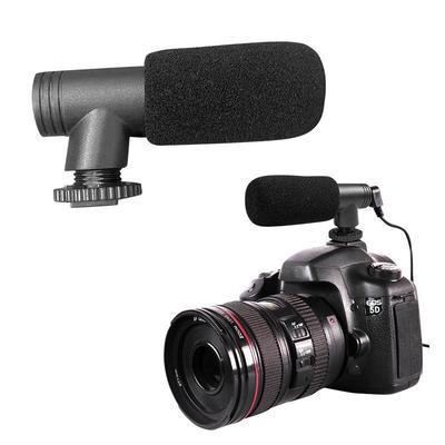 Микрофон в форме пистолета для DSLR: Аудиозахват с шумоподавлением для записи видео в реальном времени, интервью и с 3,5-мм интерфейсом