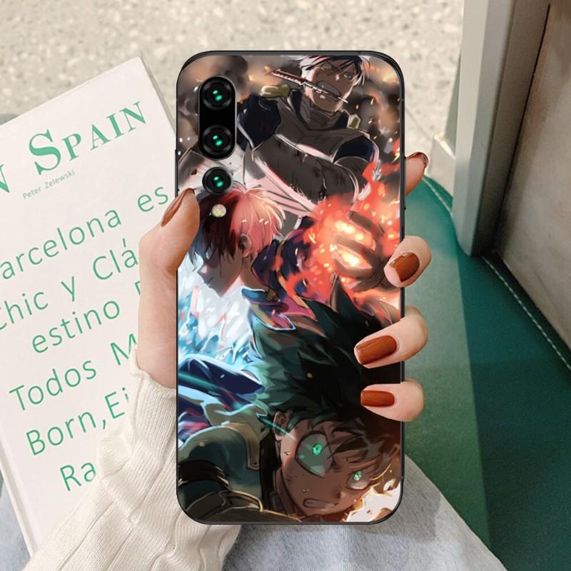 Чехол для телефона с изображением аниме «Мой герой Академии» для Huawei P50 P40 P30 Pro Lite P Smart 2021 2019 Magic 3, мягкий черный чехол для телефона
