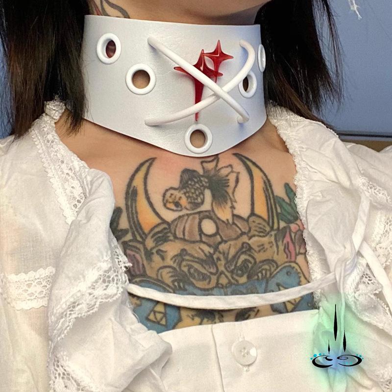 Европейские и американские трансграничные y2k красотки бабочка кожаный ошейник панк-рок чокер цепочка на ключицы ожерелье ювелирные изделия для внешней торговли