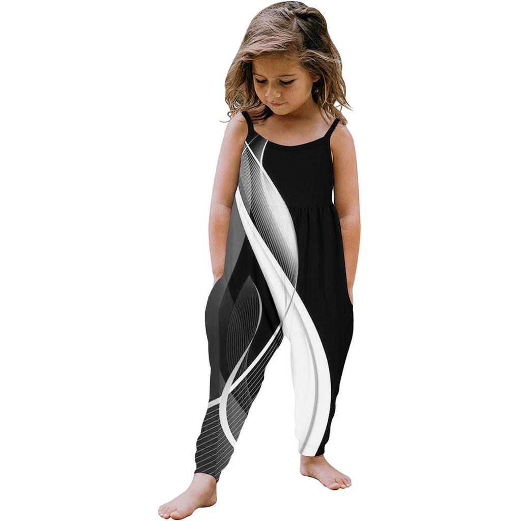 Летний комбинезон без рукавов для маленьких девочек, комбинезон, одежда