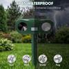 Solar Ultrasonic Animal Repellent Outdoor, Waterproof Cat Repellent for Gardens UK with Motion Sensor & Flash Light, USB Charging, Keep Cat Dog Fox S