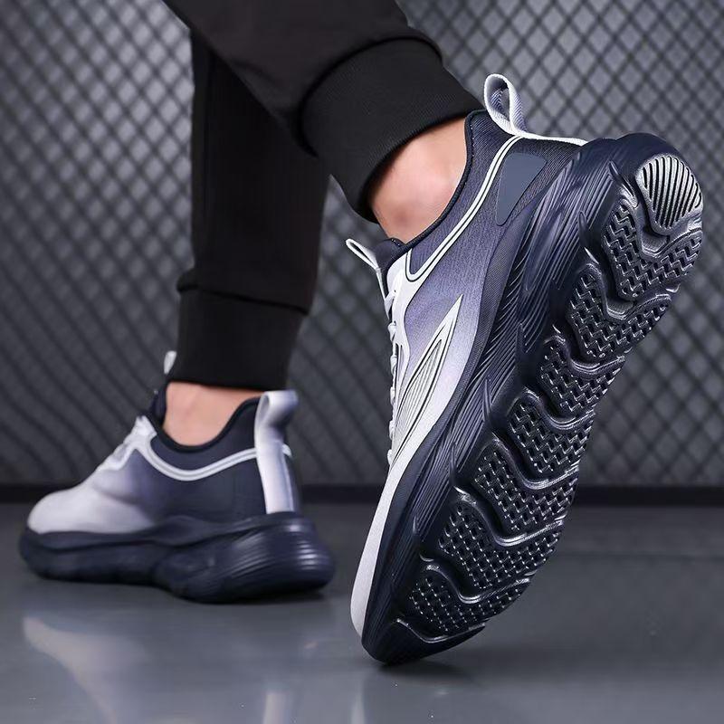 Мужская обувь новая большой размер мужская спортивная обувь студенческая мягкая подошва кроссовки сетка дышащая удобная холодная липкая обувь
