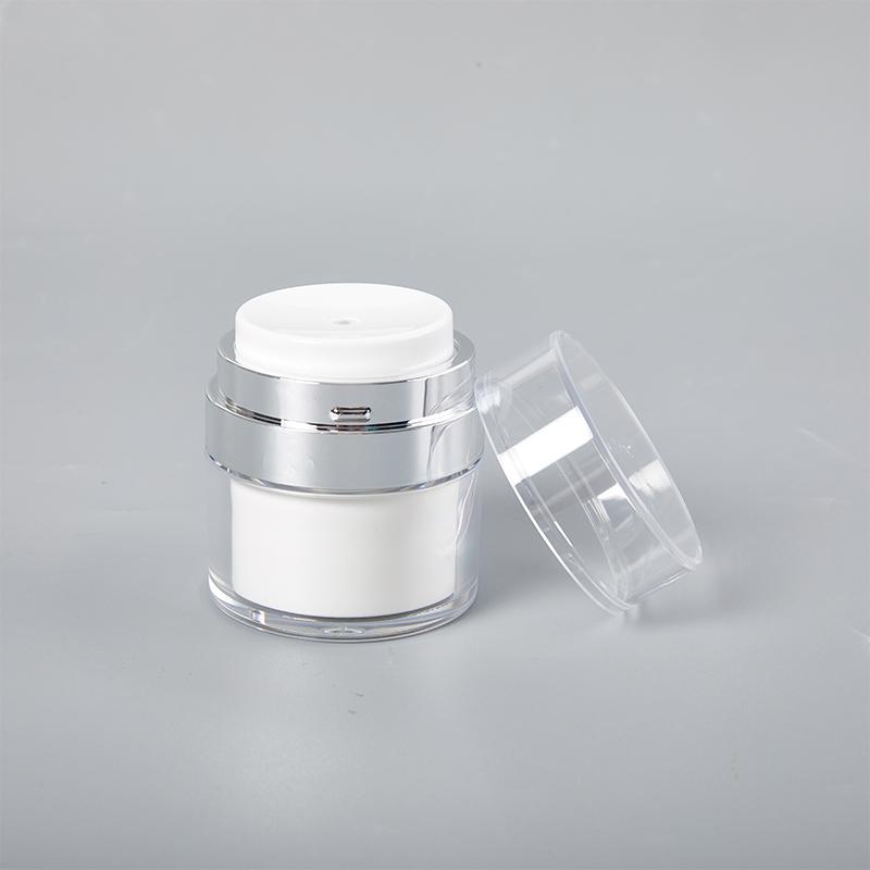 15G 30G 50G Косметическая банка акриловая многоразовая банка для крема вакуумная бутылка пресс-стиль баночка для крема флаконы безвоздушный косметический контейнер