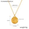 Fenny Fashion Embossed Stars 12 Constellations Round Brand Pendant Necklace 18K Gold Plated Stainless Steel Jewelry