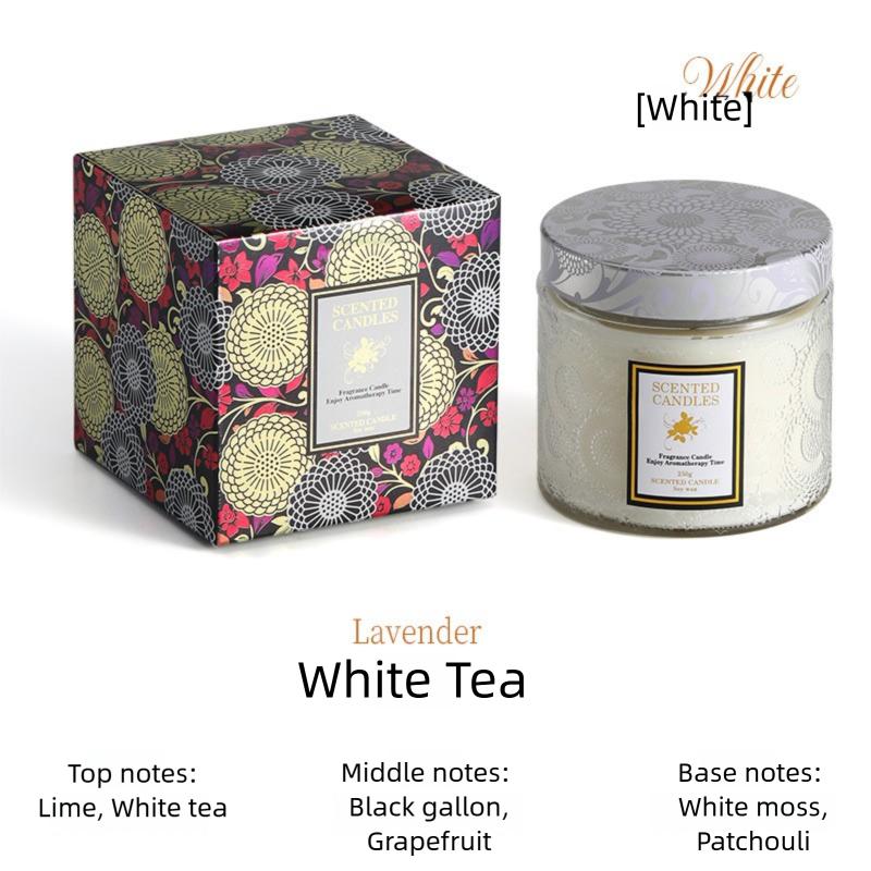 Luxurious Colored Relief Soy Wax Scented Candles for Home Decoration and Holiday Gifts