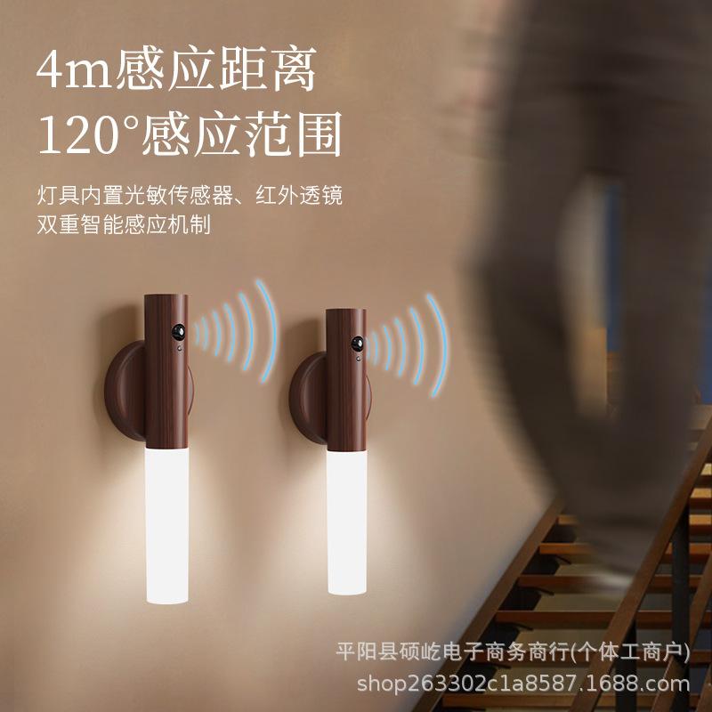 Умный светодиодный индукционный ночник: Перезаряжаемый атмосферный светильник для коридоров