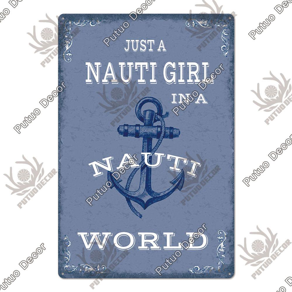 Декор Навигация Жестяной Знак Металлические Знаки Винтаж Морская Мечта Искусство для Пляжа Пляжный Дом Морской Человек Пещера Украшения Стены