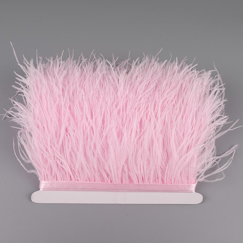 2М Страусиные перья на ленте для рукоделия шитья в платье декоративные перья на тесьме бахрома для одежды