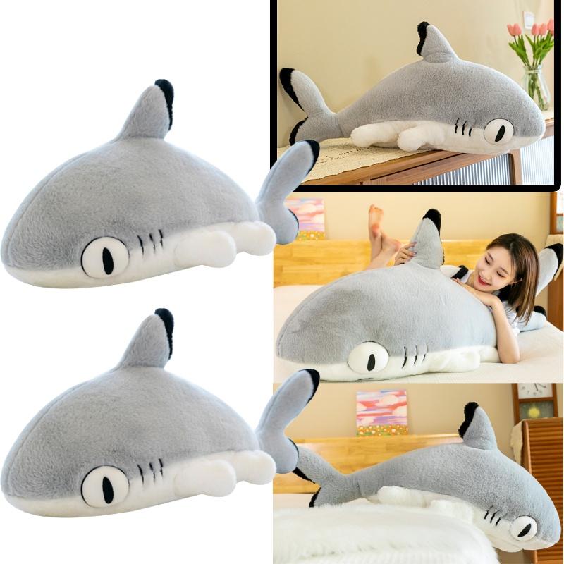 Милая плюшевая игрушка-подушка в виде кота-акулы для детей, мягкая и приятная на ощупь, идеально подходит для обнимашек перед сном! Доступные размеры 70см-150см