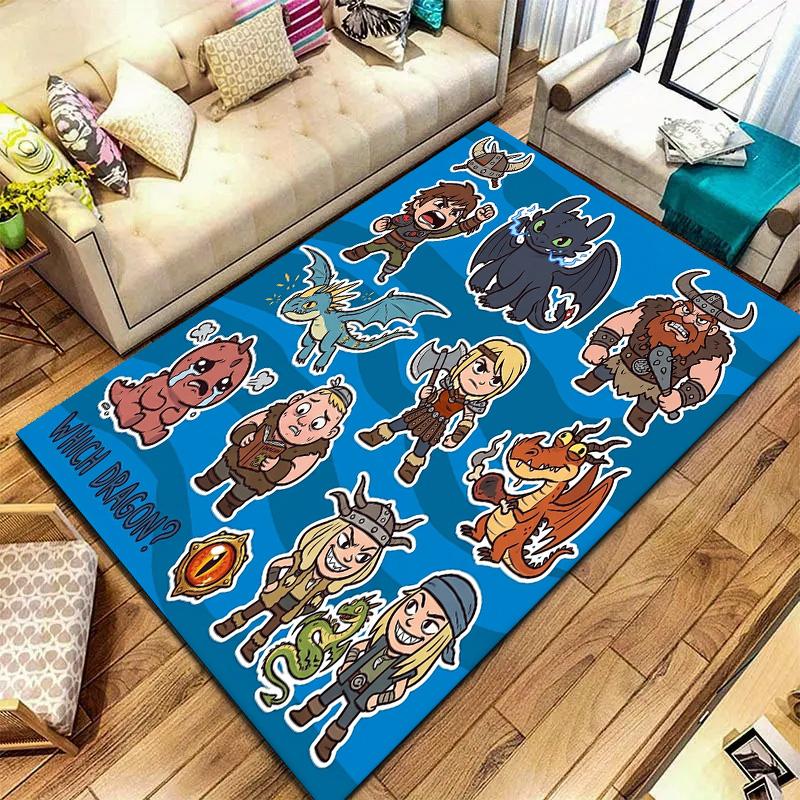 How Train Dragon Carpet Rug For Living Room Bedroom Home Sofa Decoration Kids Play Nonslip Floor Mat