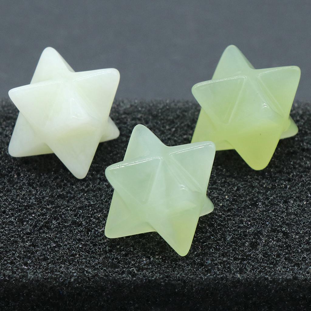 1 шт., маленькое духовное целебное украшение из кристаллов, натуральный камень, звезда Карба, домашний декор, гексаграмма, мини-мебель, ювелирные изделия, принадлежности 14x20 мм ADM