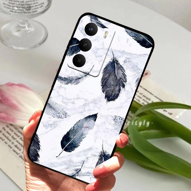 Для Realme 14x 5G Чехол RMX5020 Мягкий Силикон ТПУ Чехол для Телефона Для Oppo Realme V60 Pro Модный Ударопрочный Бампер Чехлы