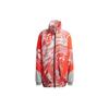 Color Block Logo Print Zip Jacket Women Jacket Orange HI6065