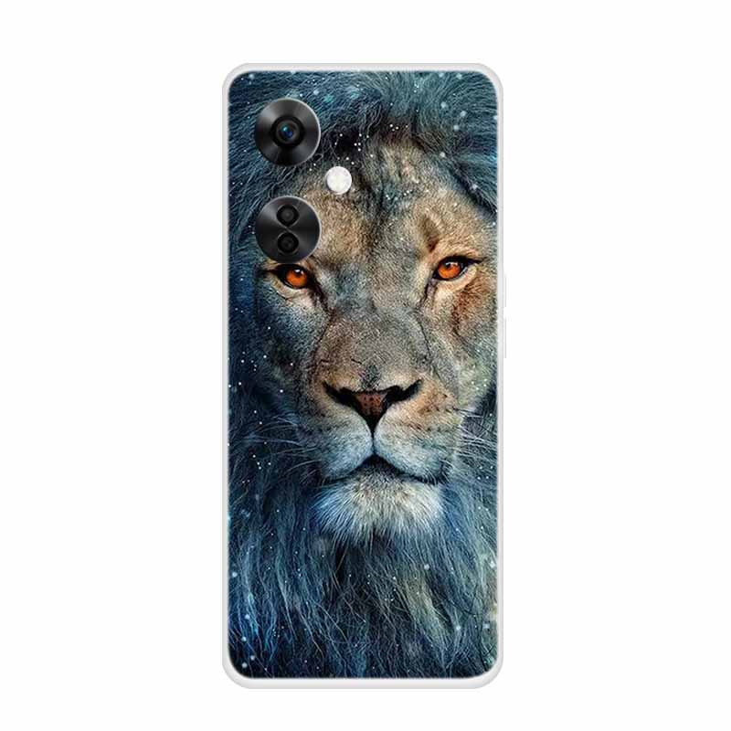 For OnePlus Nord CE 3 Lite 5G Cases Wolf Clear Soft TPU Silicone Phone Cover For One Plus Nord CE 3 5G Case Transparent Etui