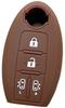 [ИКТ] Силиконовый чехол для интеллектуального ключа Nissan 4 кнопки Коричневый / Новый Serena