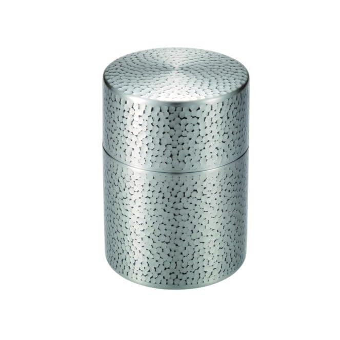 Shinkoukinzoku Pure Copper Tea Caddy, Unbreakable, Tsubame-Sanjo, Made in Japan, Traditional Craft Gift, Tin-Coated Finish, Hammered BC-306SN