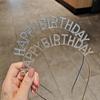 Happy Birthday Headband Party Decoration Headband Flash Drill Letters Simple Temperament Gift