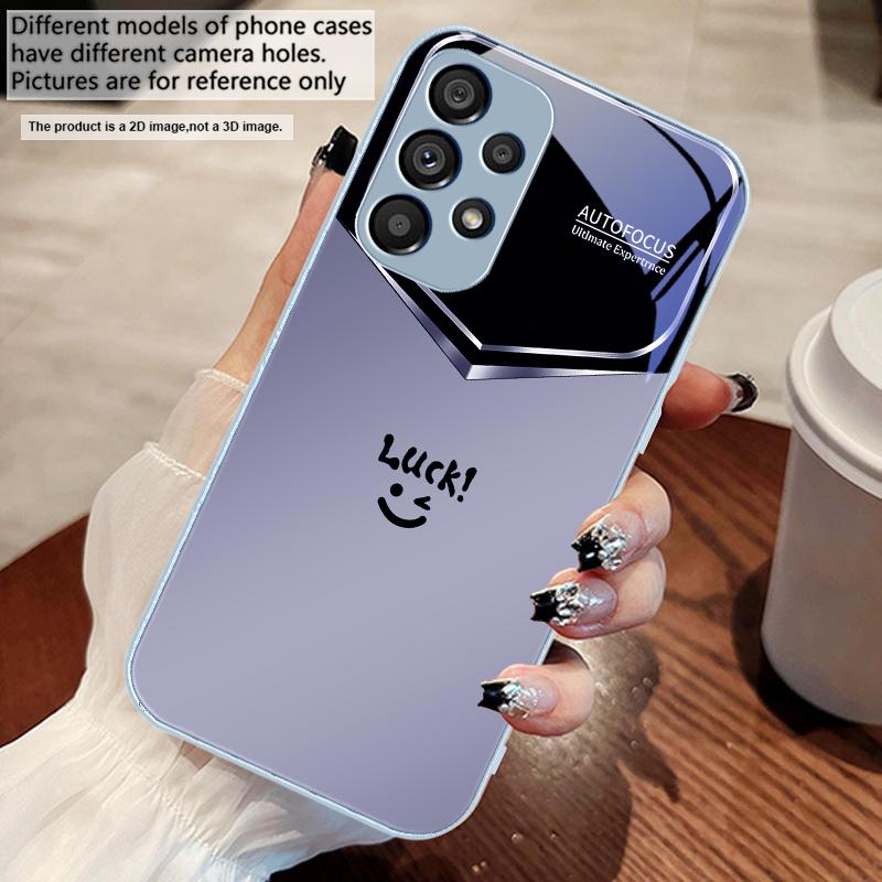 Светло-фиолетовое счастье Для Samsung S 25 S25 Edge S25Ultra S8 9 S10 20 U ltra S21 Pro S22 Plus S23 FE S24 Ultra Стеклянный чехол для телефона