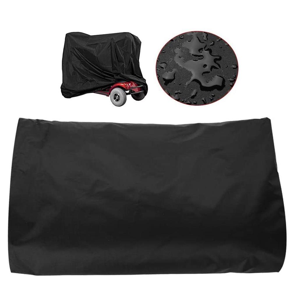 Mobility Scooter Storage Cover Oxford Material with Elastic Cord to from Sunlight and Rain Black