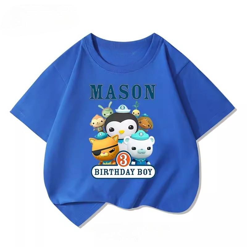 Potdemiel Octonauts Rescue Team Childrens 100 Cotton TShirt New Summer Style Comfortable and Breathable Childrens TShirt