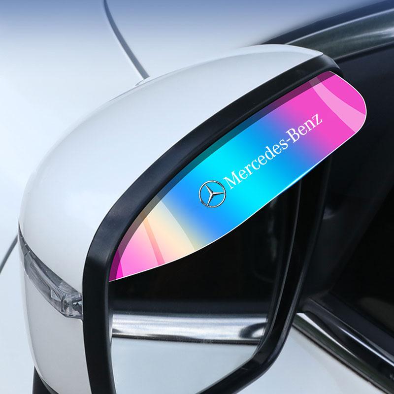 DDE2 Car Rearview Mirror Rain Eyebrow Side Sun Visor Rain Cover For Mercedes Benz W203 W204 W205 W206 W212 CLK GLA B C E S Accessorie