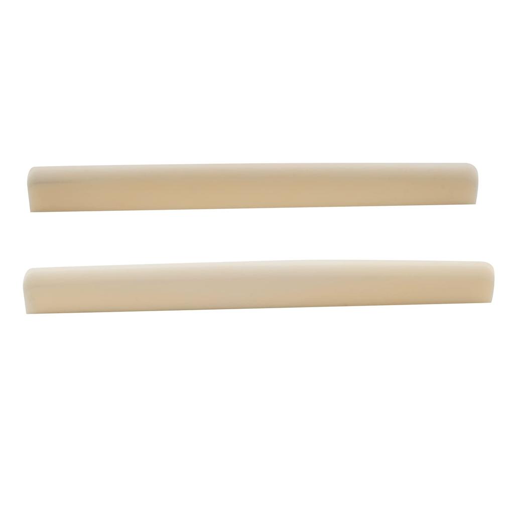 Musiclily Beef Bone Saddle Bone Saddle for Classical Guitar 80x3x9mm DJ-02 (2 Pieces)