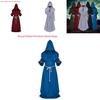 Средневековый Костюм Монаха Волшебника Жреца Комплект с Мантией и Шалью Для Косплей Мероприятий и Хэллоуина