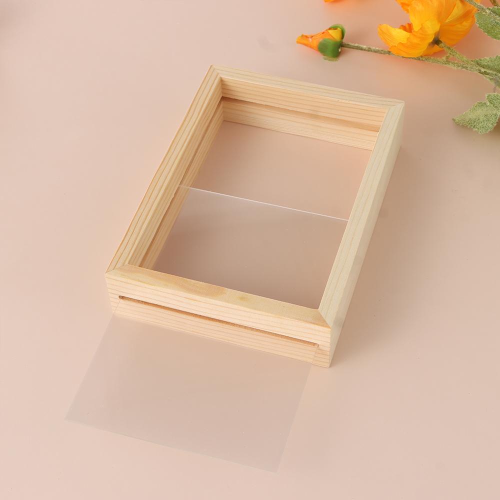 Mini Wedding Decor Art Photo Frame Vintage Wooden Picture Holder